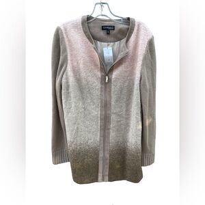 Conrad C Pink Tan Ombre Long Sleeve Zipper front long sleeve‎